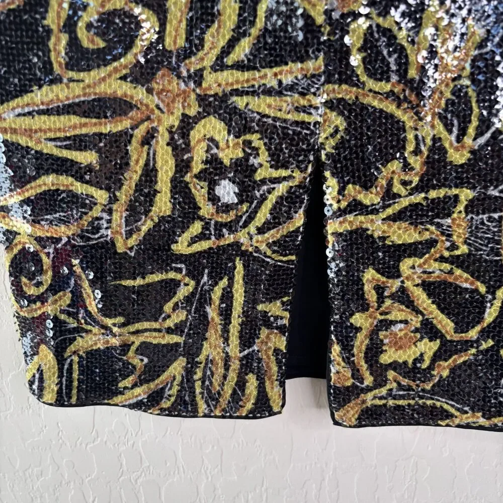 Diane Von Furstenberg Tailored Sequin Pencil Skirt
